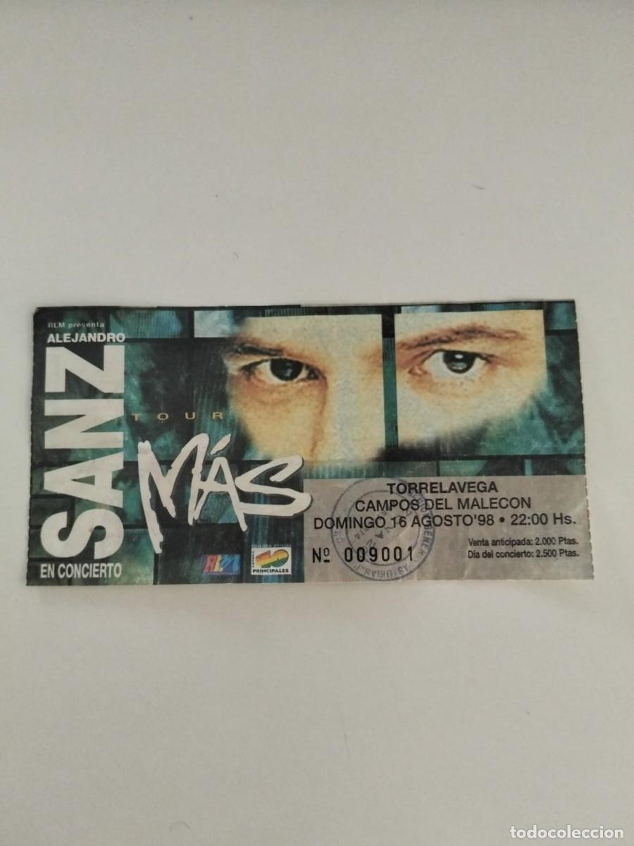Entradas Antiguas de Conciertos: Entrada concierto Alejandro Sanz Tour Mas 1998 Torrelavega Original