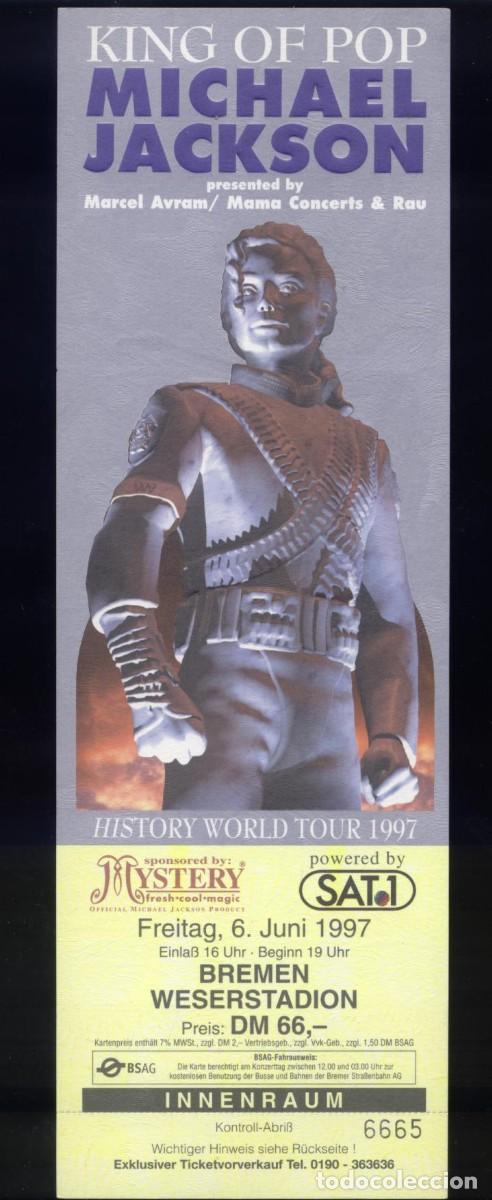 Entradas Antiguas de Conciertos: Michael Jackson 1997 Bremen Werserstadion NUEVA