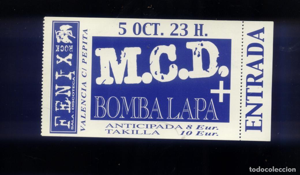 Entradas Antiguas de Conciertos: M.C.D. Bomba Lapa Valencia Sala Fenix Rock 2002