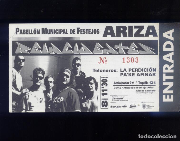 Entradas Antiguas de Conciertos: Reincidentes Pabell&oacute;n Ariza