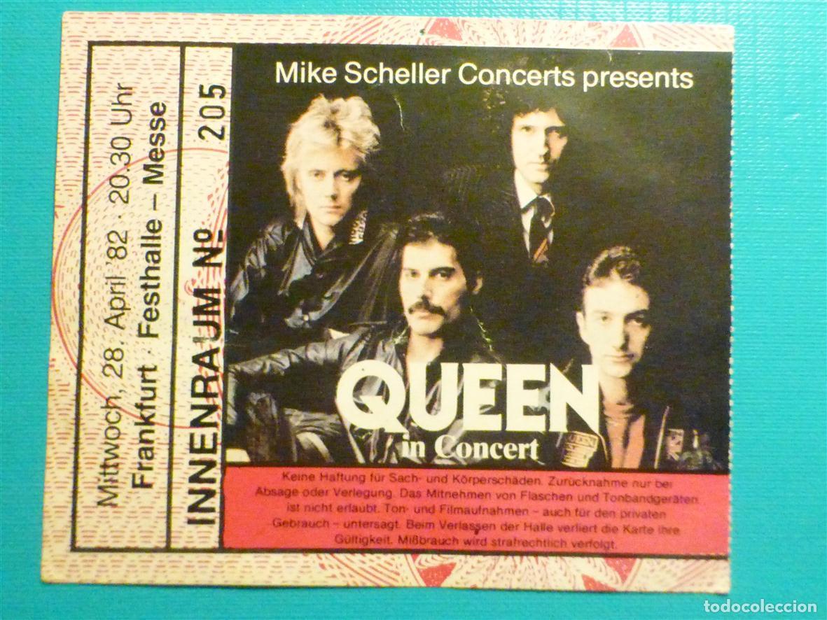 Entradas Antiguas de Conciertos: Entrada Concierto Grupo - Queen in Concert - Mittwoch, 28 April &acute;82, Frakfurt - A&ntilde;o 1982, Alemania