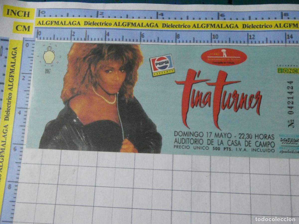 Entradas Antiguas de Conciertos: ENTRADA T&Iacute;CKET FACS&Iacute;MIL. M&Uacute;SICA CONCIERTO. TINA TURNER PEPSI COLA CASA CAMPO MADRID 1987 . 266