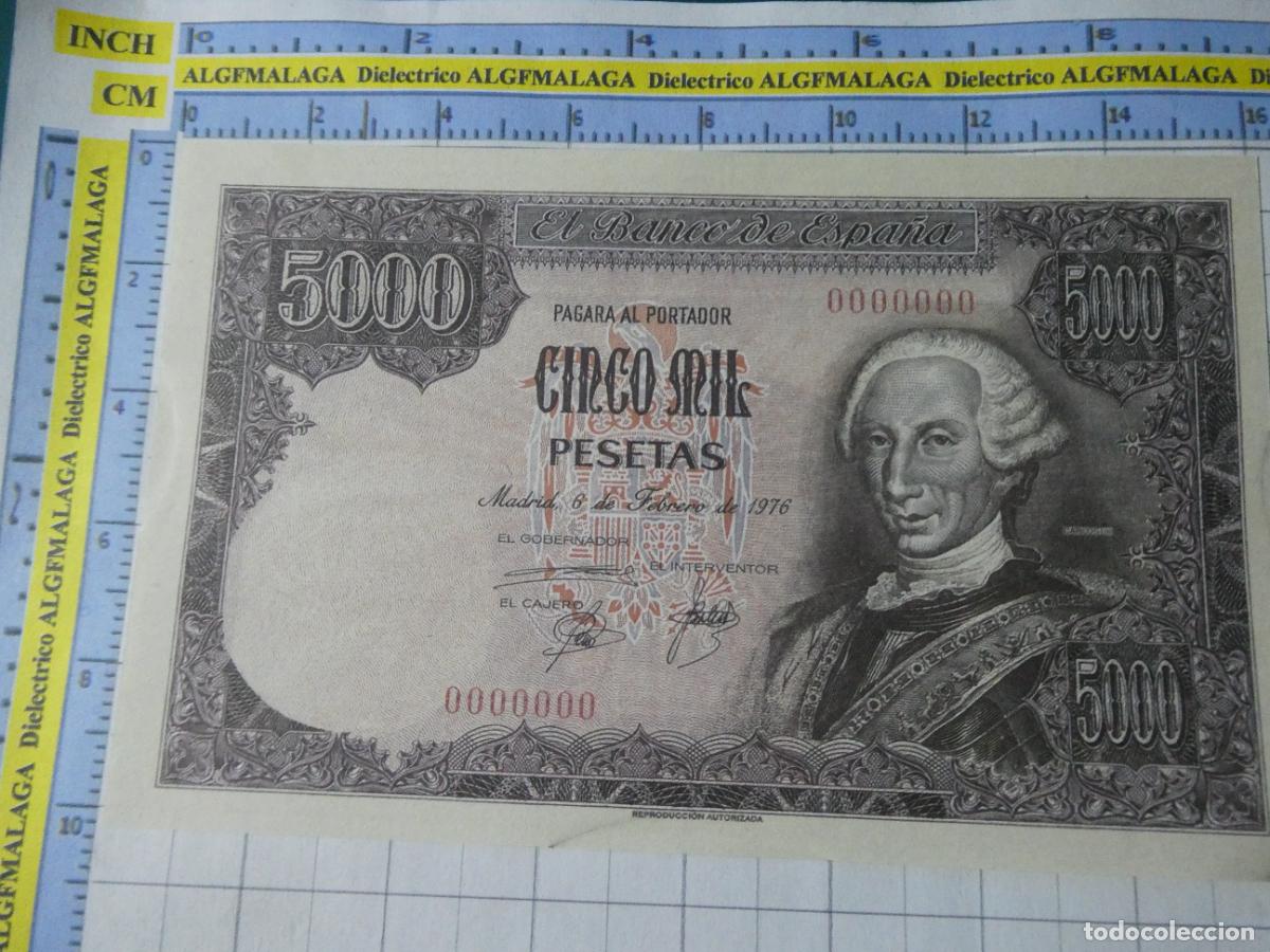 Entradas Antiguas de Conciertos: BILLETE FACS&Iacute;MIL ESPA&Ntilde;A EN DEMOCRACIA. 5000 PESETAS 6 FEBRERO 1976. 270