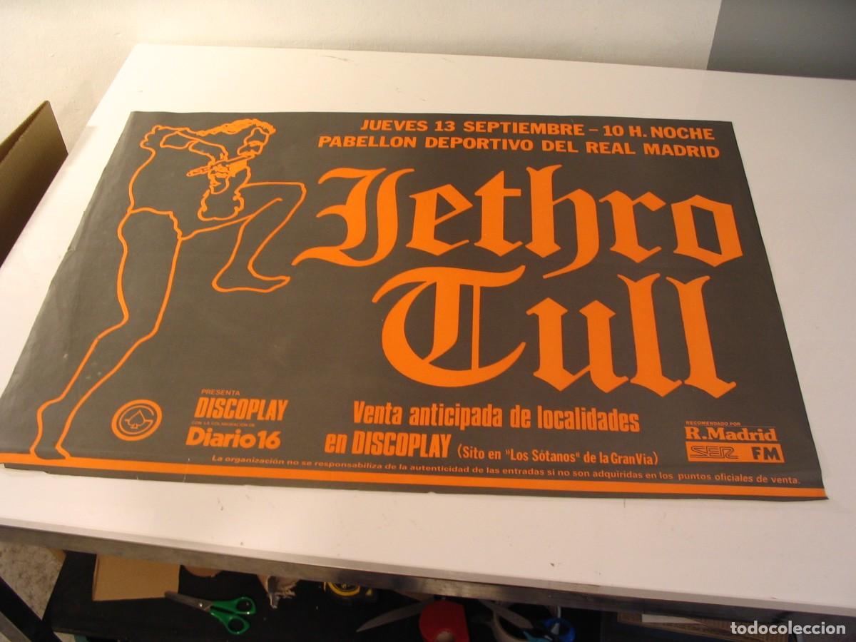Entradas Antiguas de Conciertos: JETHRO TULL Cartel ORIGINAL MADRID 1984 GIRA TOUR 62X88