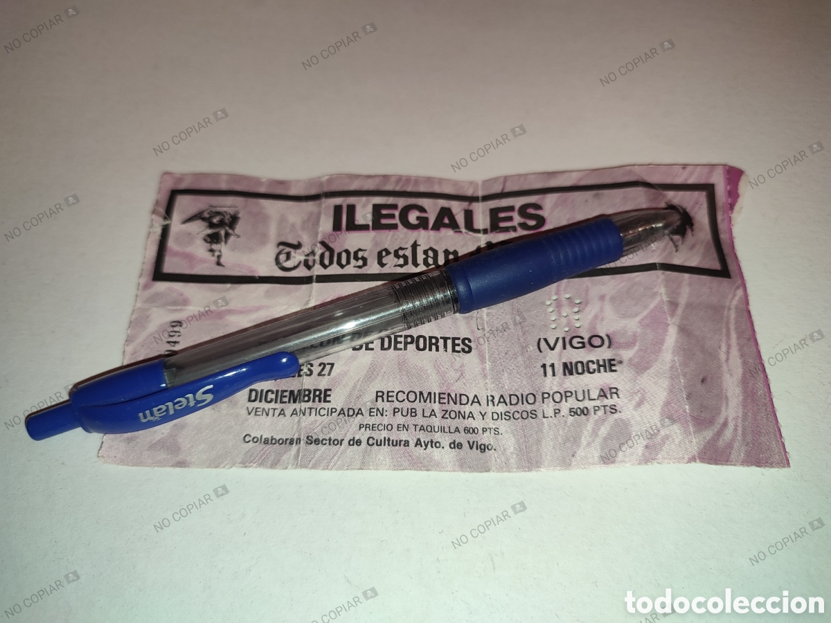 Entradas Antiguas de Conciertos: Entrada original del concierto Ilegales Diciembre 27 1985 todos estan muertos