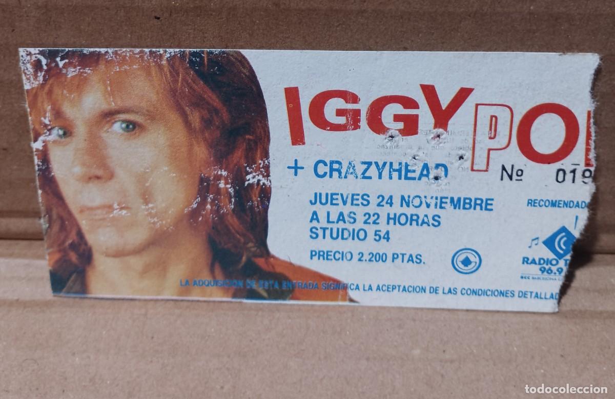 Entradas antiguas de conciertos: IGGY POP - STUDIO 54 - ENTRADA. - Foto 1