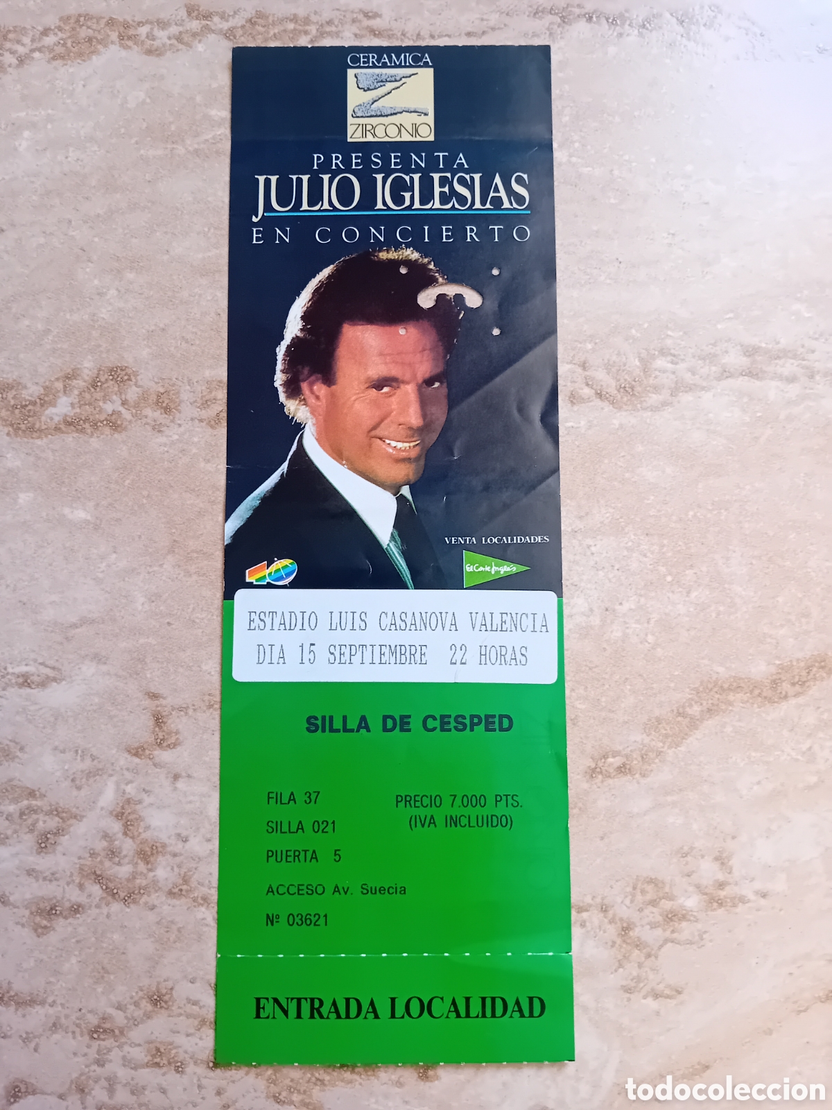 Entradas Antiguas de Conciertos: Entrada Julio Iglesias