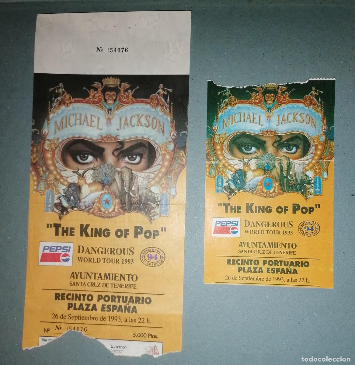 Entradas Antiguas de Conciertos: Entradas con pase VIP, MICHAEL JACKSON - DANGEROUS WORLD TOUR 1993 - TENERIFE