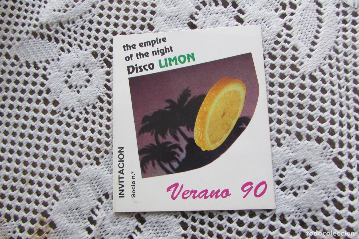Entradas Antiguas de Conciertos: DISCO LIMON Y MENTA SALAMANCA VERANO 90 INVITACION THE EMPIRE OF THE NIGHT