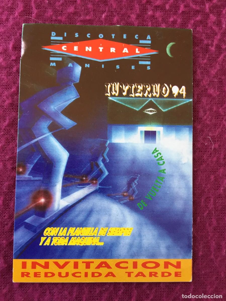 Entradas antiguas de conciertos: FLYER ENTRADA VIP DISCOTECA THE CENTRAL - DE VUELTA A CASA - VALENCIA RUTA DESTROY BACALAO BAKALAO