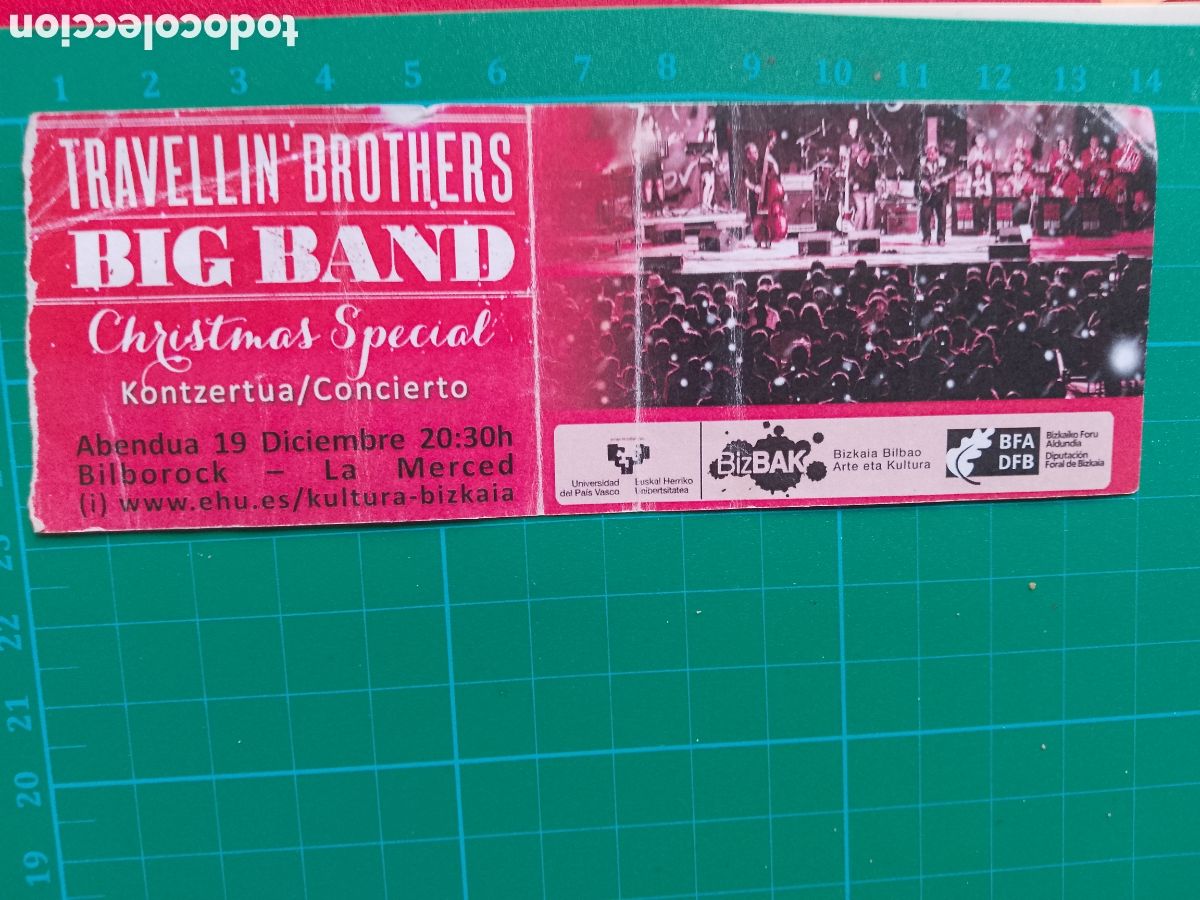 Entradas antiguas de conciertos: TRAVELLIN` BROTHERS BIG BAND CHRISTMAS SPECIAL CONCERT - BILBOROCK BILBAO . TICKET . ENTRADA