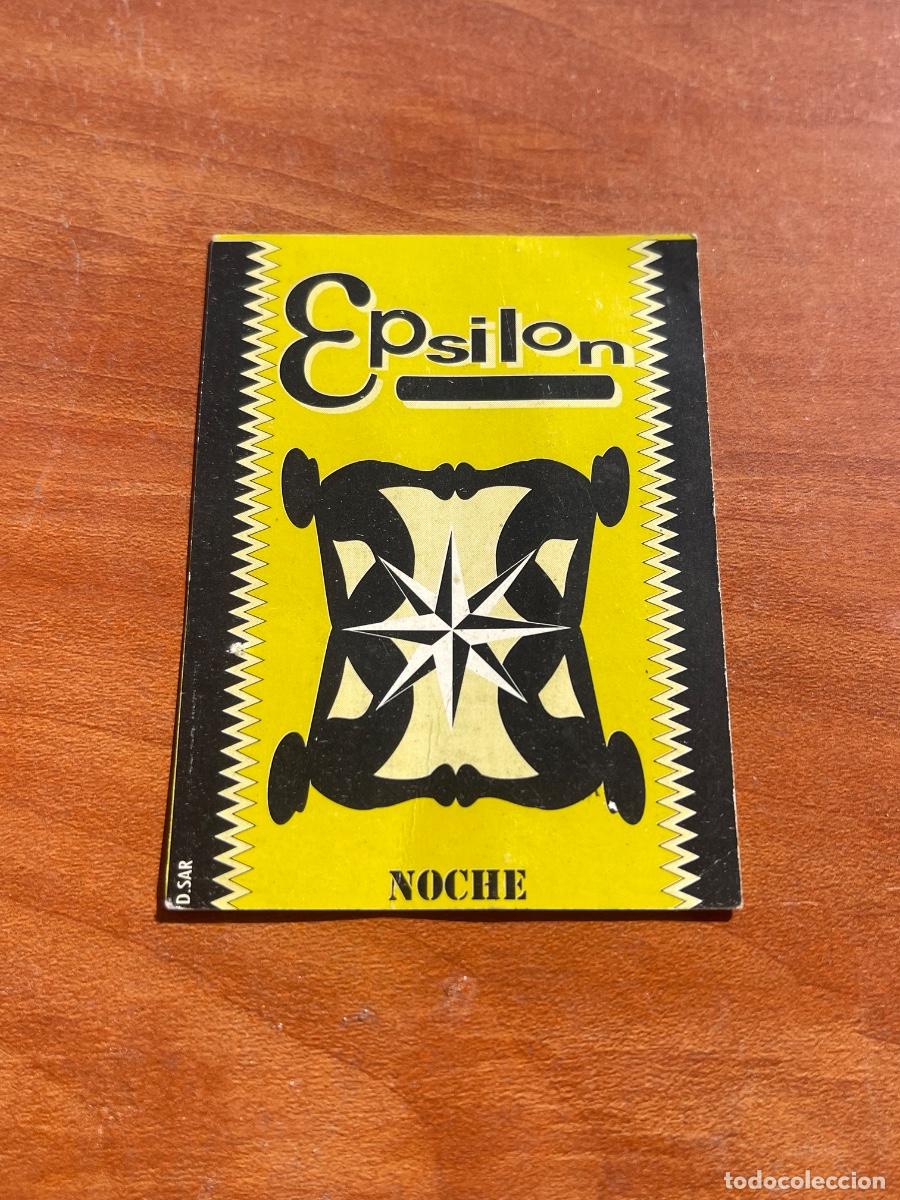 Entradas antiguas de conciertos: FLYER INVITACION ENTRADA DISCOTECA EPSILON NOCHE A&Ntilde;OS 90 MADRID