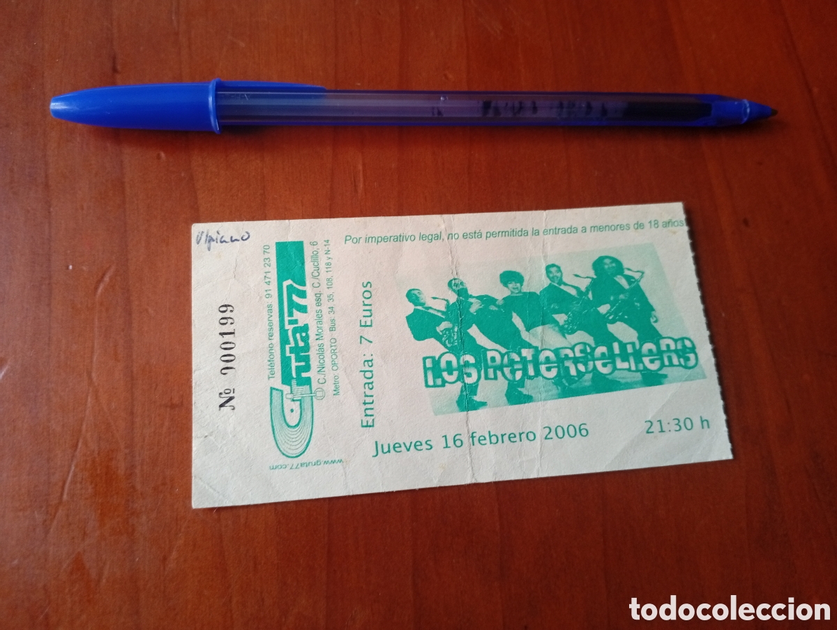 Biglietti di Concerti: ENTRADA ORIGINAL SALA GRUTA 77 LOS PETERSELLERS 2006