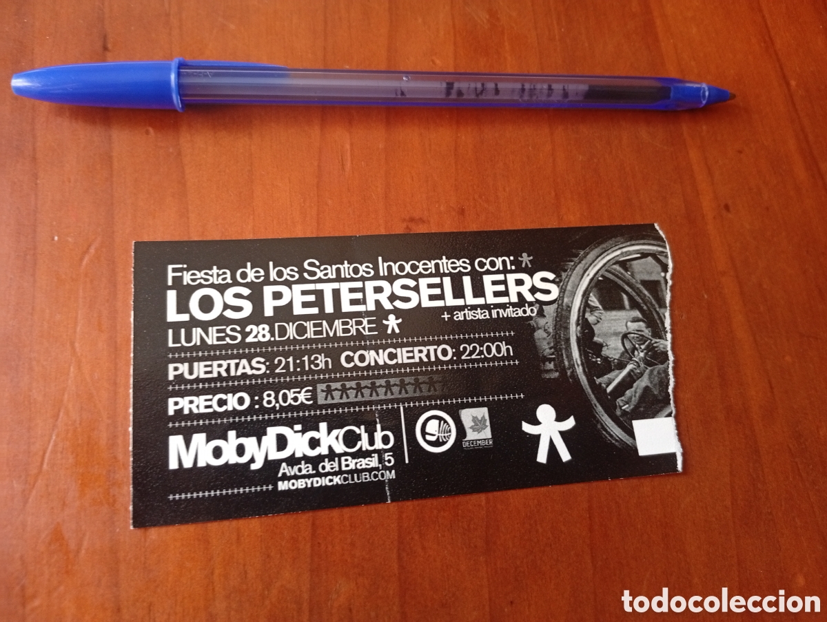 Entradas antiguas de conciertos: ENTRADA ORIGINAL LOS PETERSELLERS FIESTA SANTOS INOCENTES MOBYDICK CLUB
