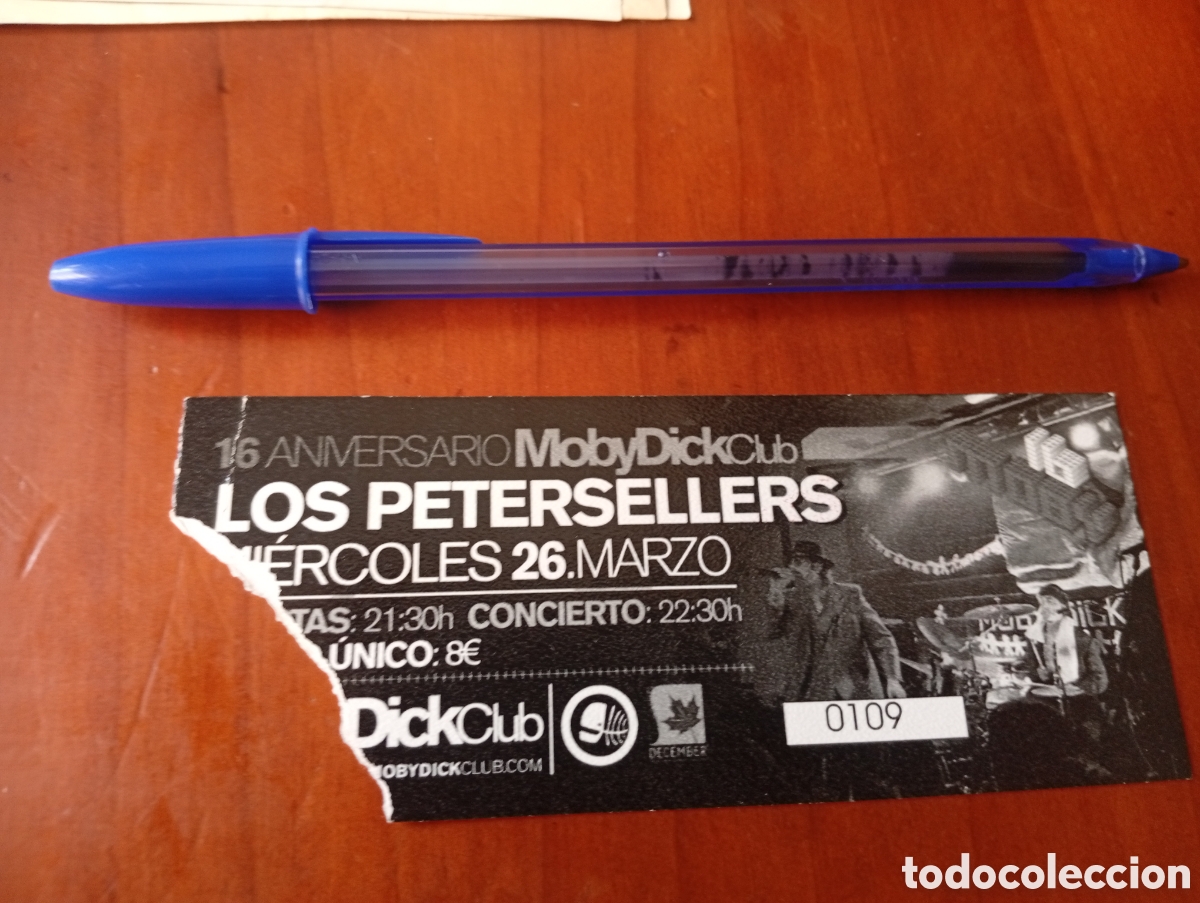 Entradas antiguas de conciertos: ENTRADA ORIGINAL LOS PETERSELLERS MOBYDICK CLUB 16 ANIVERSARIO
