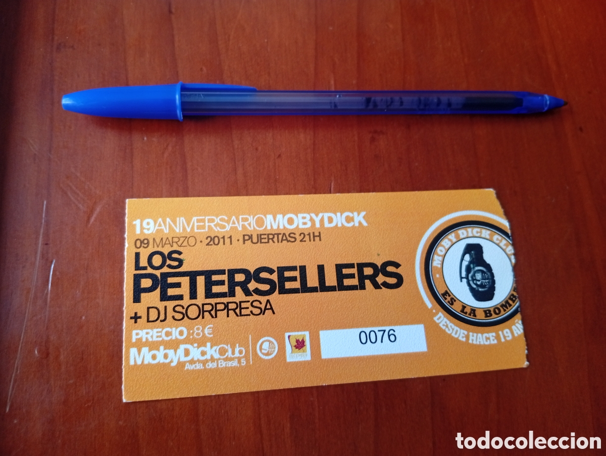 Entradas antiguas de conciertos: ENTRADA ORIGINAL LOS PETERSELLERS MOBYDICK CLUB 19 ANIVERSARIO