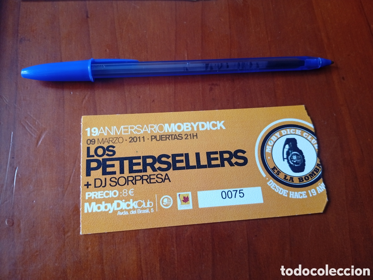 Entradas antiguas de conciertos: ENTRADA ORIGINAL LOS PETERSELLERS MOBYDICK CLUB 19 ANIVERSARIO (2)