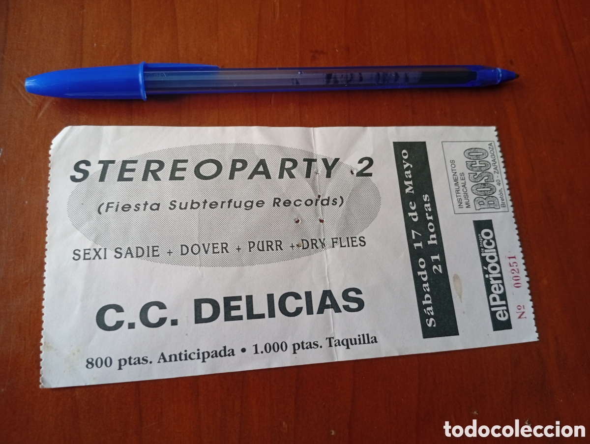 Konzert-Eintrittskarten: ENTRADA ORIGINAL STEREO PARTY 2 SEXI SADIE DOVER PURR DRY FLIES FIESTA SUBTERFUGE RECORDS