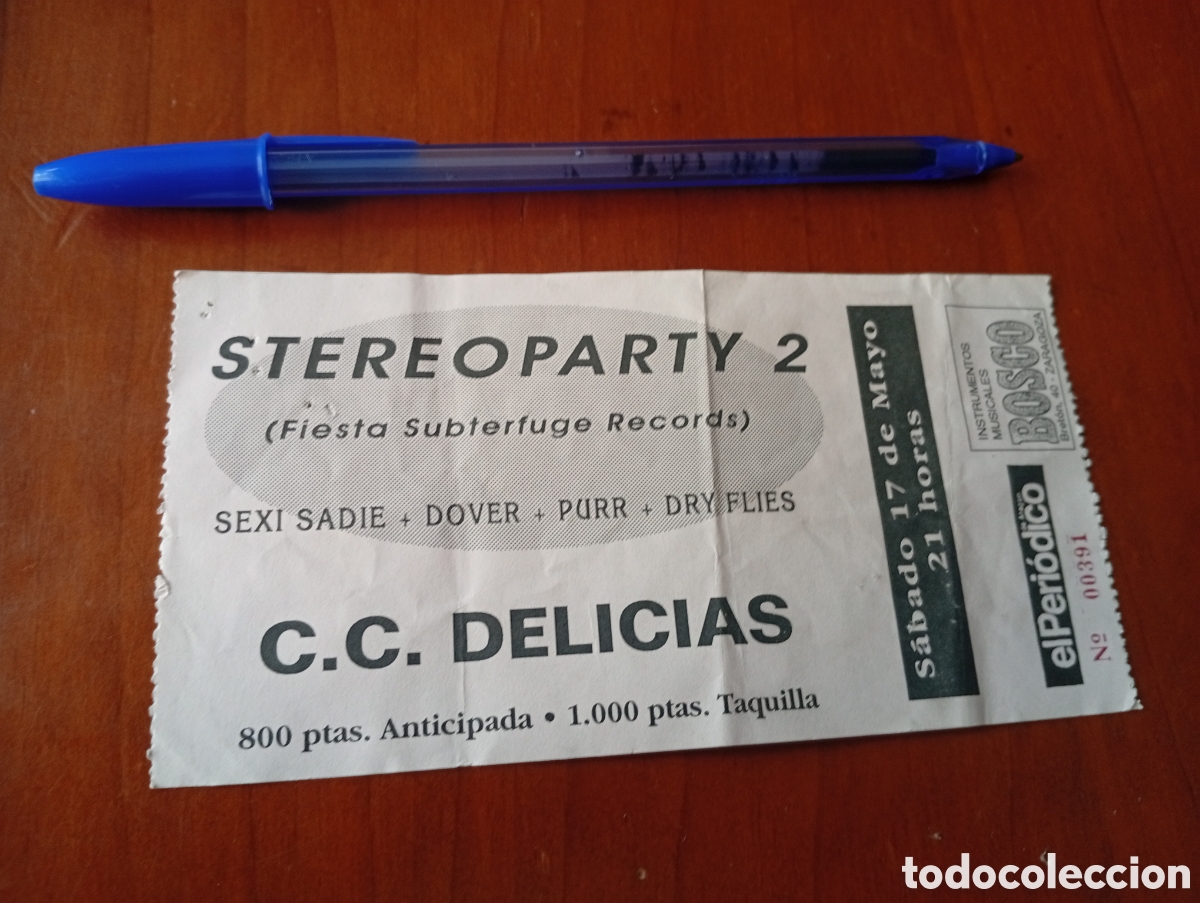 Konzert-Eintrittskarten: ENTRADA ORIGINAL STEREO PARTY 2 SEXI SADIE DOVER PURR DRY FLIES FIESTA SUBTERFUGE RECORDS ( 2)