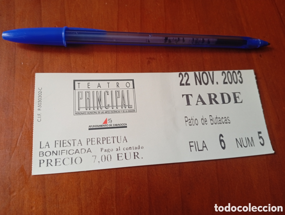 Biglietti di Concerti: ENTRADA ORIGINAL FIESTA PERPETUA 2003