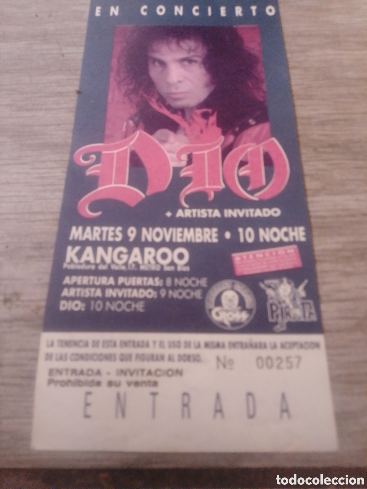 Entradas antiguas de conciertos: ENTRADA CONCIERTO DIO - SALA KANGAROO - CC - - Foto 3