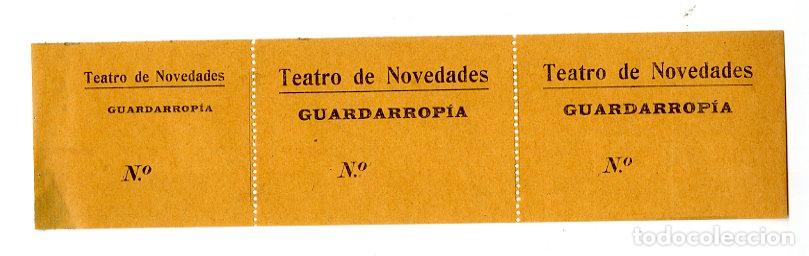 Entradas antiguas de conciertos: Entrada Teatro Novedades Guardarrop&iacute;a