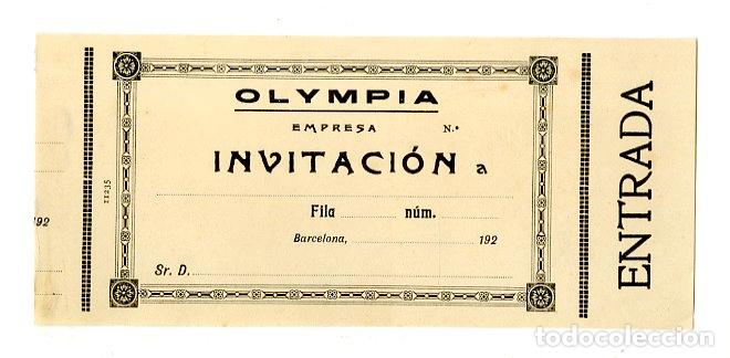 Entradas antiguas de conciertos: Entrada Olympia