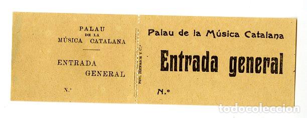 Entradas antiguas de conciertos: Entrada Palau de la M&uacute;sica Catalana