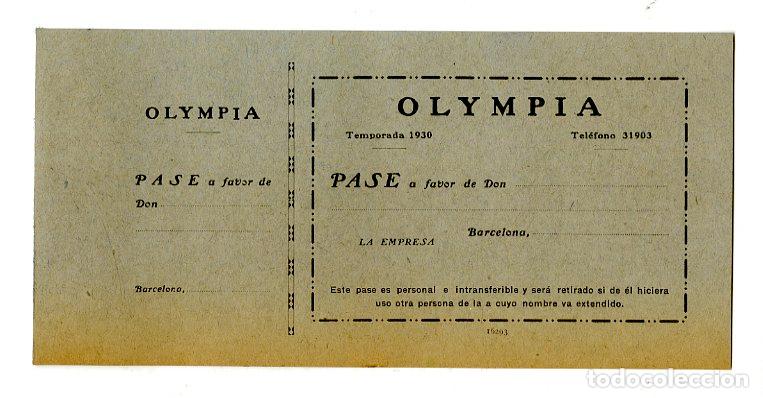 Entradas antiguas de conciertos: Olympia Temporada 1930