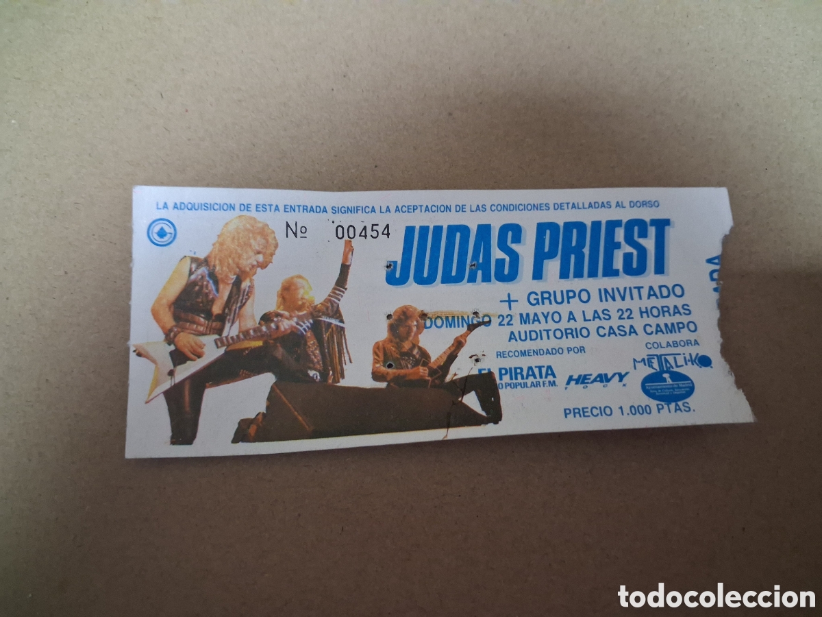 Entradas antiguas de conciertos: ENTRADA ORIGINAL CONCIERTO JUDAS PRIEST CASA DE CAMPO 1988