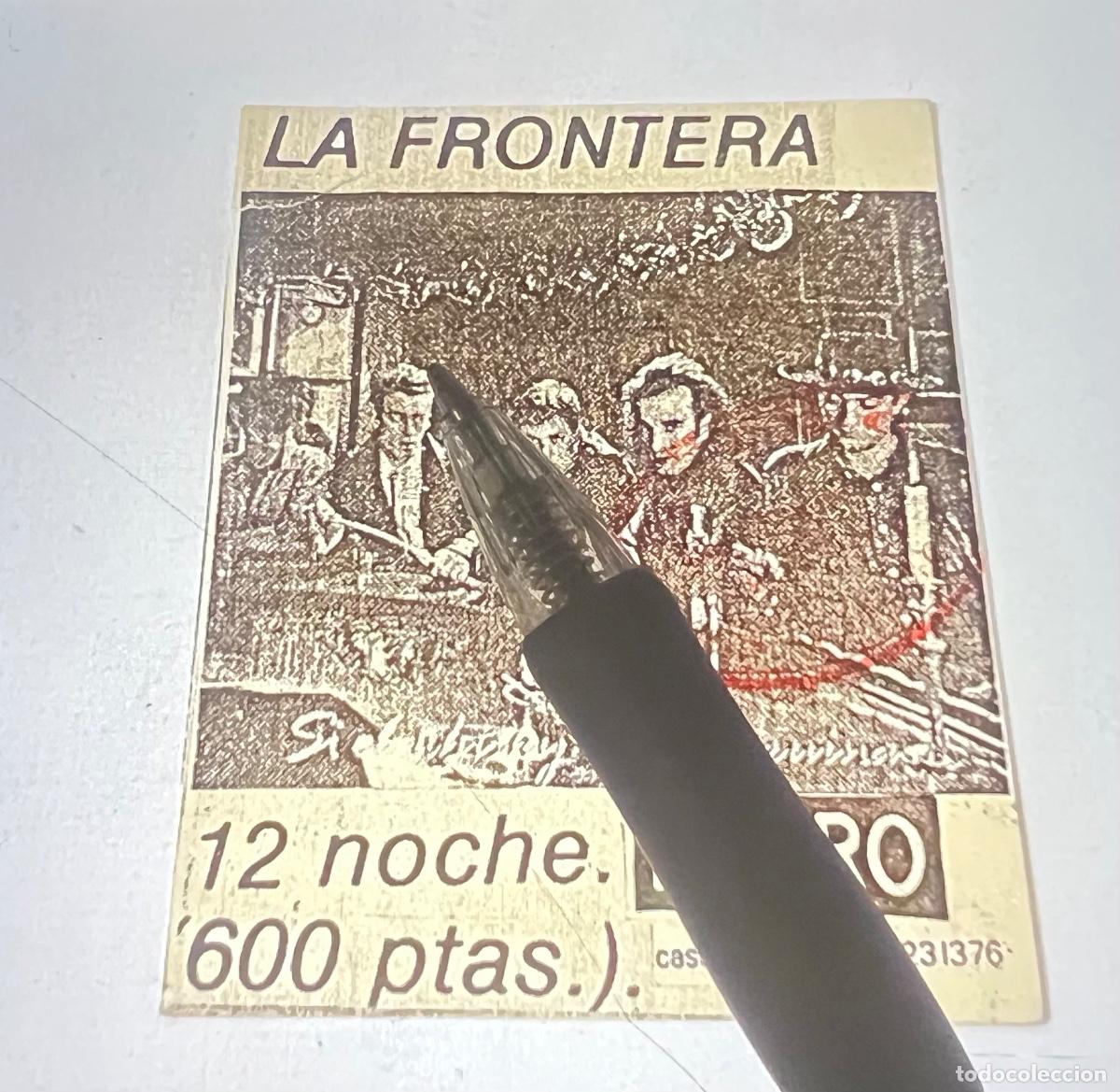 Entradas antiguas de conciertos: Entrada sala M-TRO ZARAGOZA grupo LA FRONTERA &uacute;nica en todocoleccion