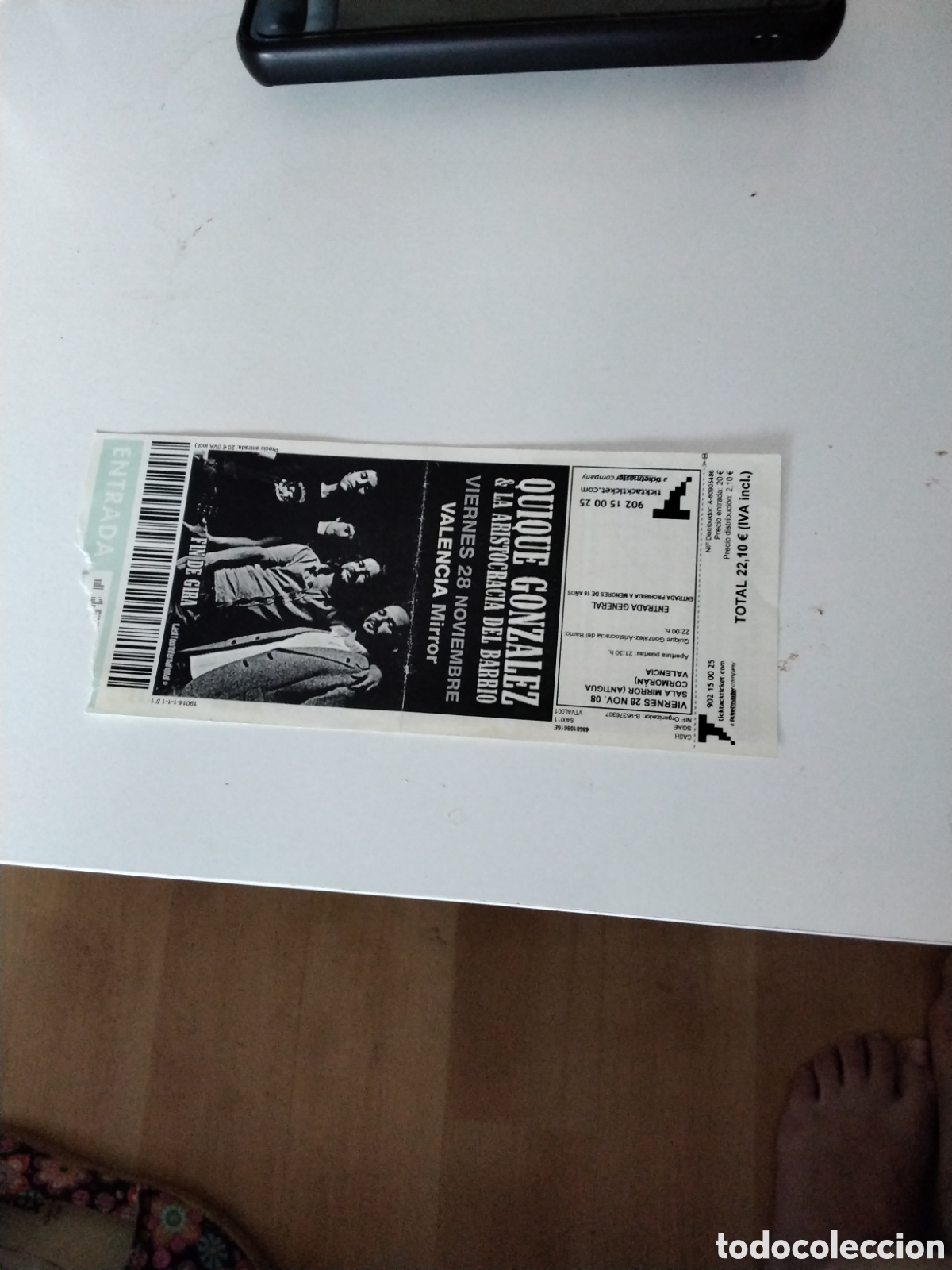 Entradas antiguas de conciertos: ENTRADA QUIQUE GONZALEZ 28 NOVIEMBRE 2008 SALA MIRROR VALENCIA TICADA