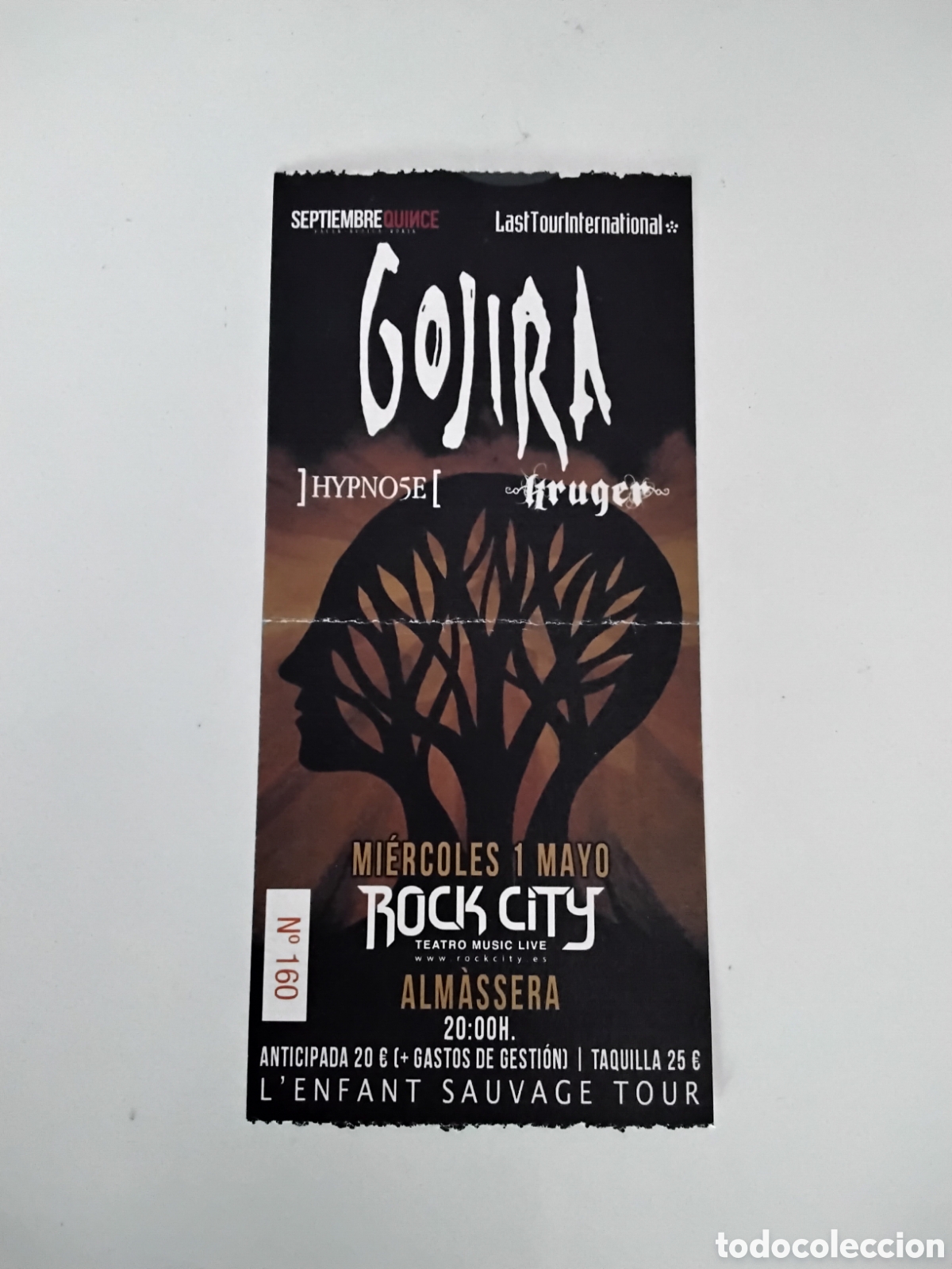 Entradas antiguas de conciertos: ENTRADA CONCIERTO GOJIRA 1 MAYO 2013 ROCK CITY VALENCIA
