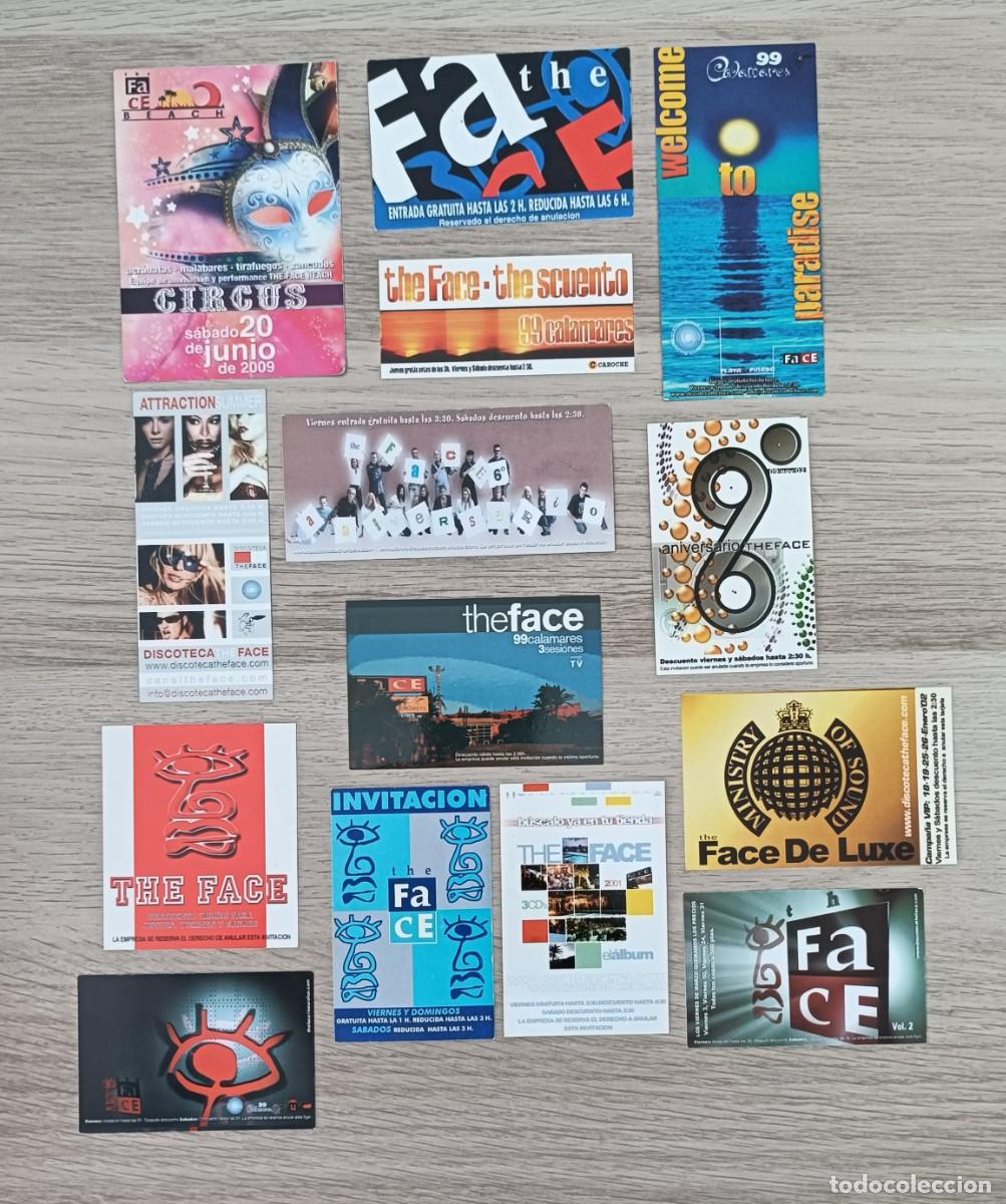 Entradas antiguas de conciertos: Discoteca THE FACE, Lote 14 Flyers o Invitaci&oacute;n, Valencia, RUTA DESTROY Bakalao