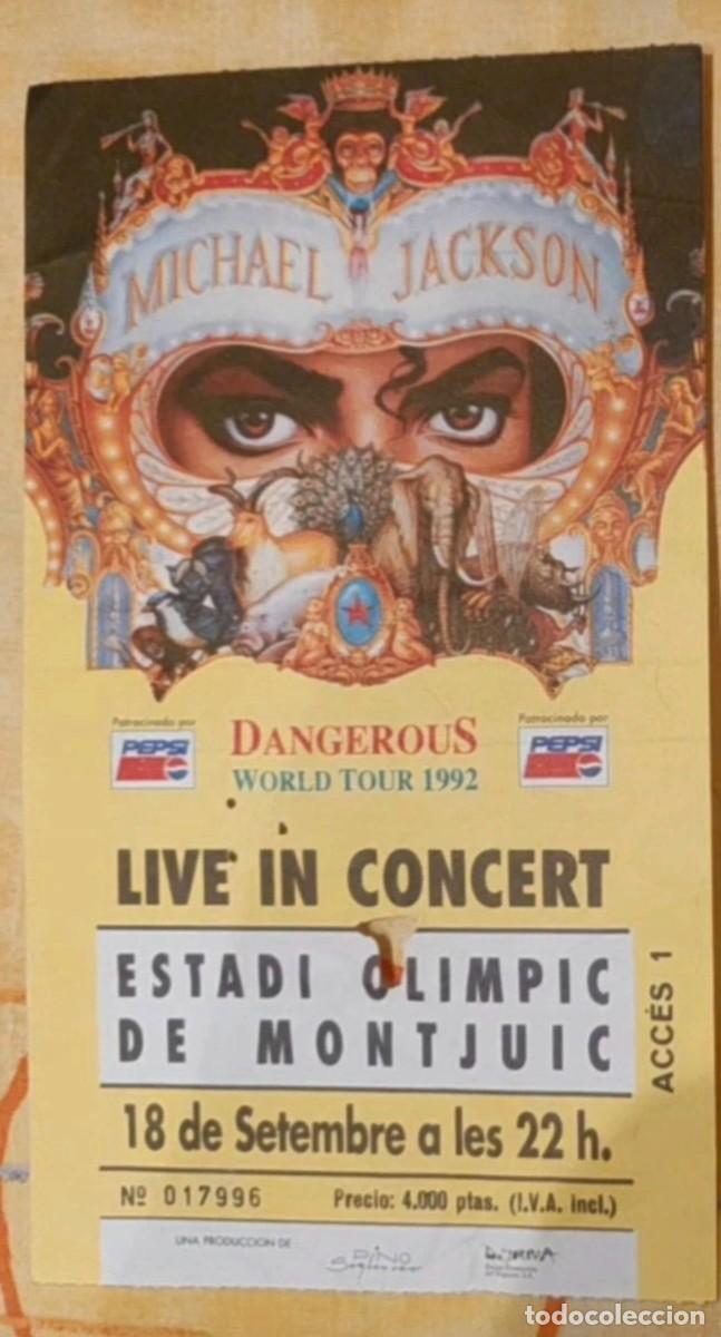 Entradas antiguas de conciertos: Michael Jackson entrada dangerous tour 1992