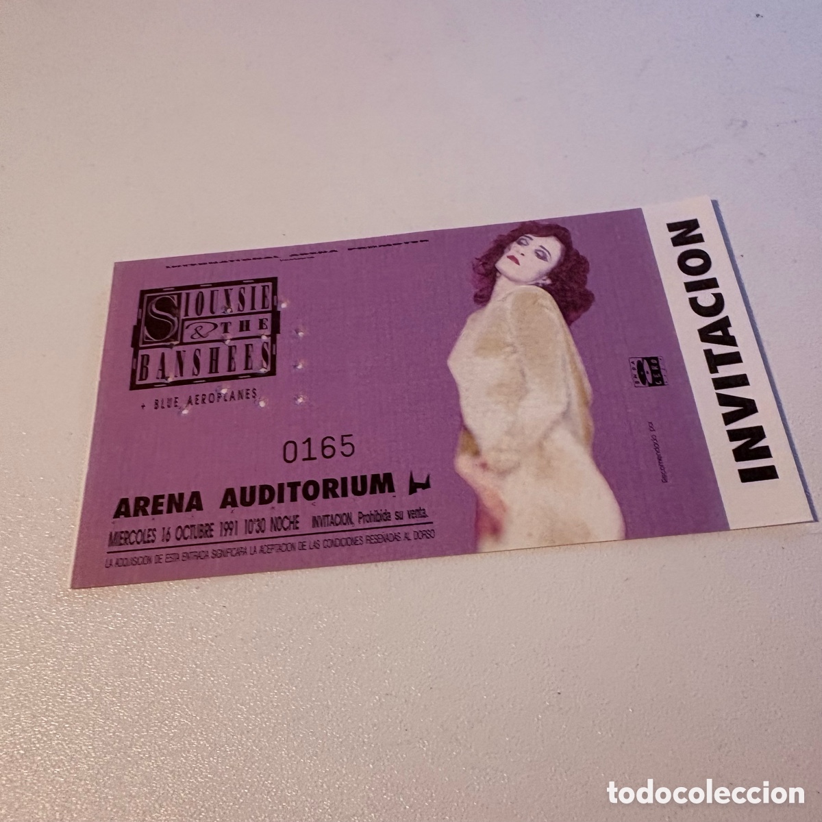 Entradas antiguas de conciertos: Entrada original concierto Valencia arena auditorium siouxsie & the banshees 16 octubre 1991