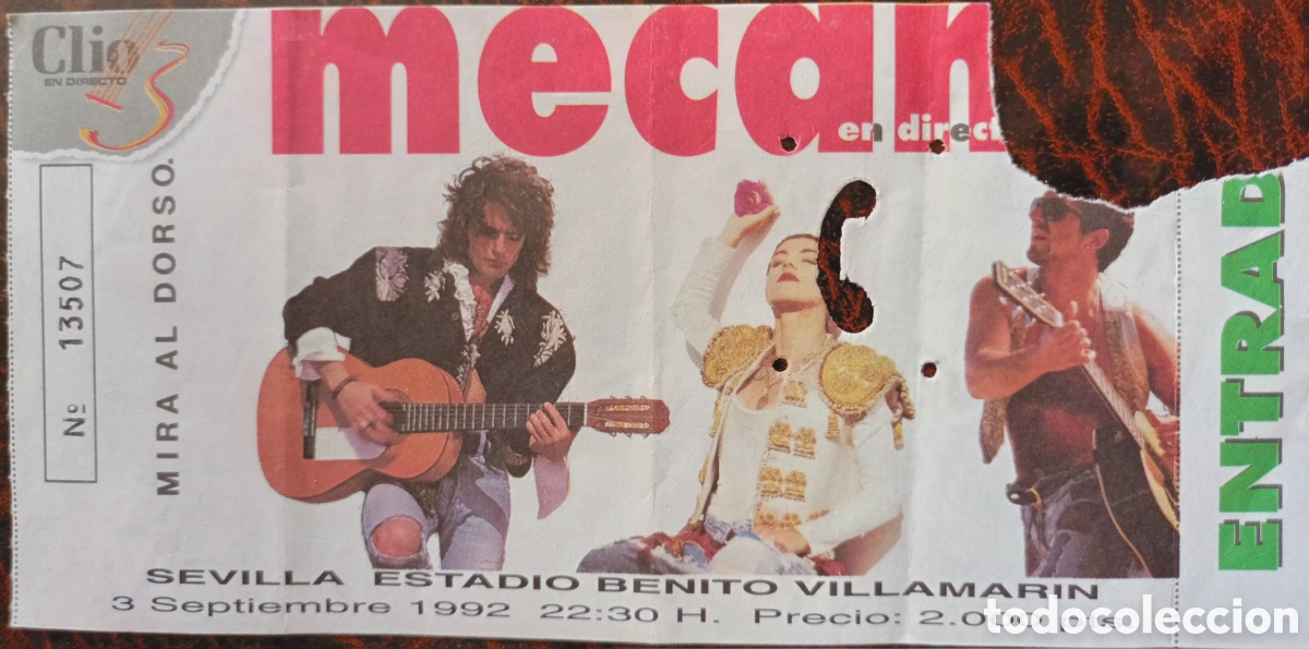 Entradas antiguas de conciertos: ENTRADA CONCIERTO DE MECANO. SEVILLA