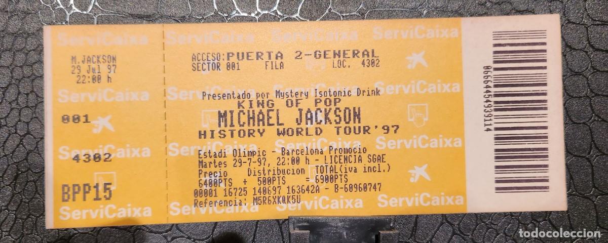 Entradas antiguas de conciertos: Michael Jackson entrada History tour 1997