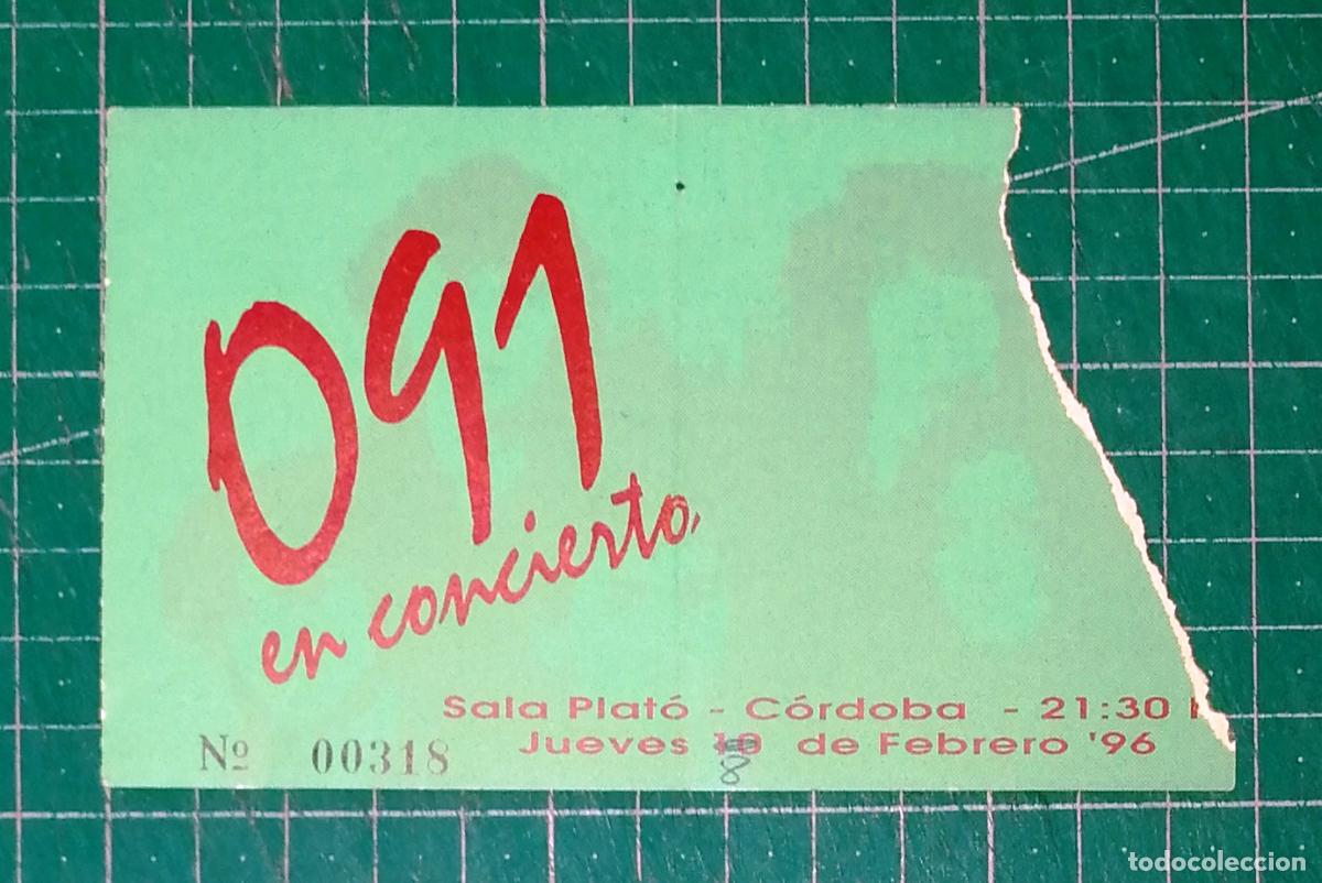 Entradas antiguas de conciertos: ENTRADA CONCIERTO. 091 CERO. GIRA DESPEDIDA 96 [&Uacute;LTIMO CONCIERTO] PLAT&Oacute;, C&Oacute;RDOBA 8 [10] febrero 1996