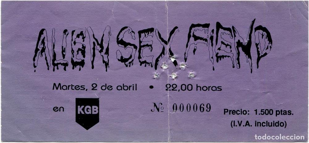 Entradas antiguas de conciertos: Alien Sex Friend - KGB Barcelona