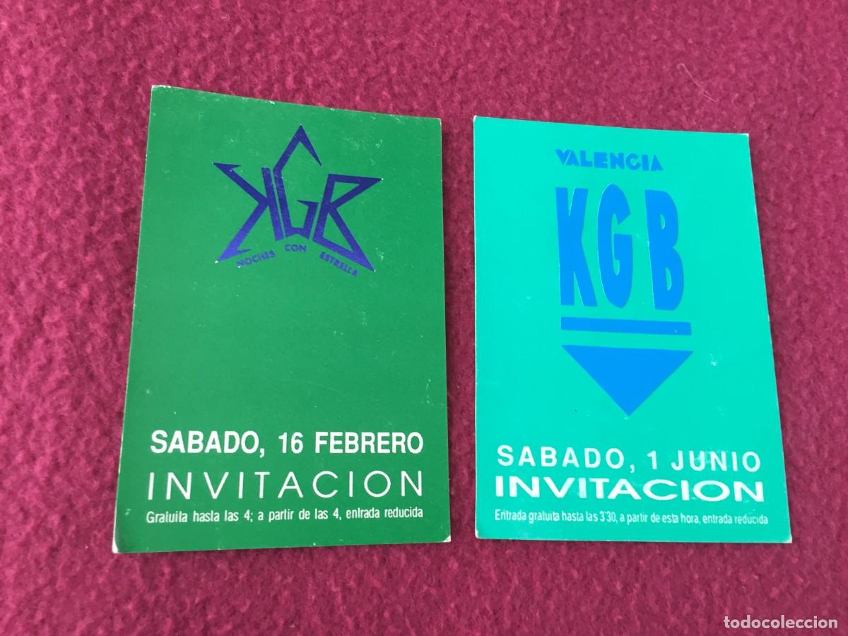 Entradas antiguas de conciertos: DISCOTECA KGB VALENCIA. LOTE 2 FLYERS INVITACI&Oacute;N - A&Ntilde;OS 90 - RUTA DESTROY