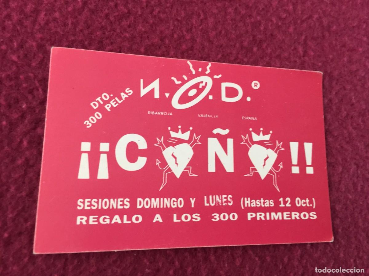 Entradas antiguas de conciertos: ANTIGUA INVITACION FLYER DISCOTECA NOD N.O.D -DOMINGO y LUNES - RUTA DEL BAKALAO VALENCIA A&Ntilde;OS 90
