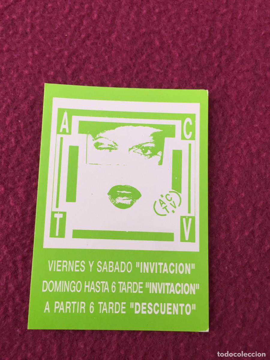 Entradas antiguas de conciertos: FLYER ENTRADA VIP INVITACION DISCOTECA ACTV - VALENCIA RUTA DESTROY - BAKALAO