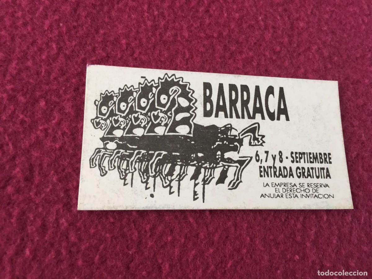 Entradas antiguas de conciertos: VIP FLYER INVITACION EN DISCOTECA BARRACA - CANAL 20 - RUTA BAKALAO-DESTROY-VALENCIA