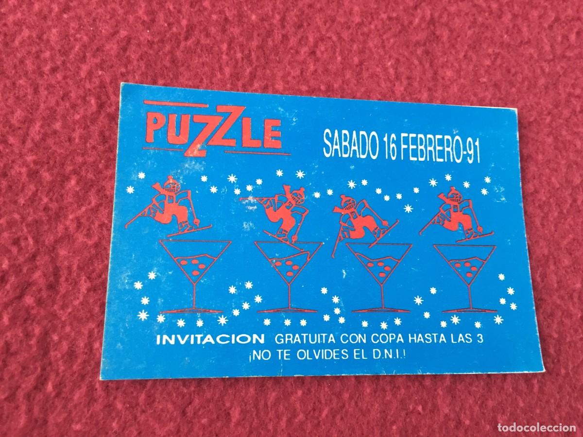 Entradas antiguas de conciertos: VIP FLYER INVITACION FALLAS EN DISCOTECA PUZZLE - SKIANDO -RUTA DESTROY BAKALAO VALENCIA