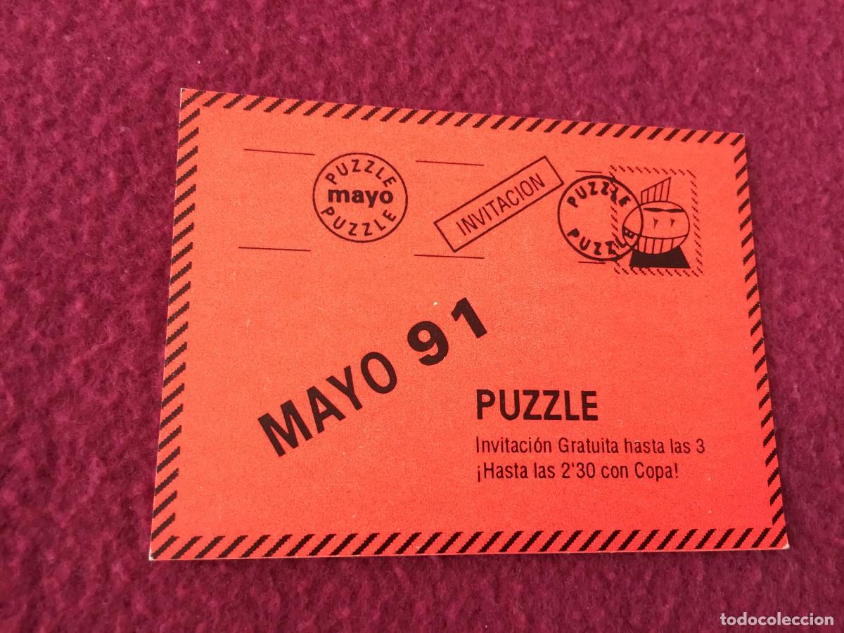 Entradas antiguas de conciertos: VIP FLYER INVITACION FALLAS EN DISCOTECA PUZZLE - MAYO 1991 -RUTA DESTROY BAKALAO VALENCIA