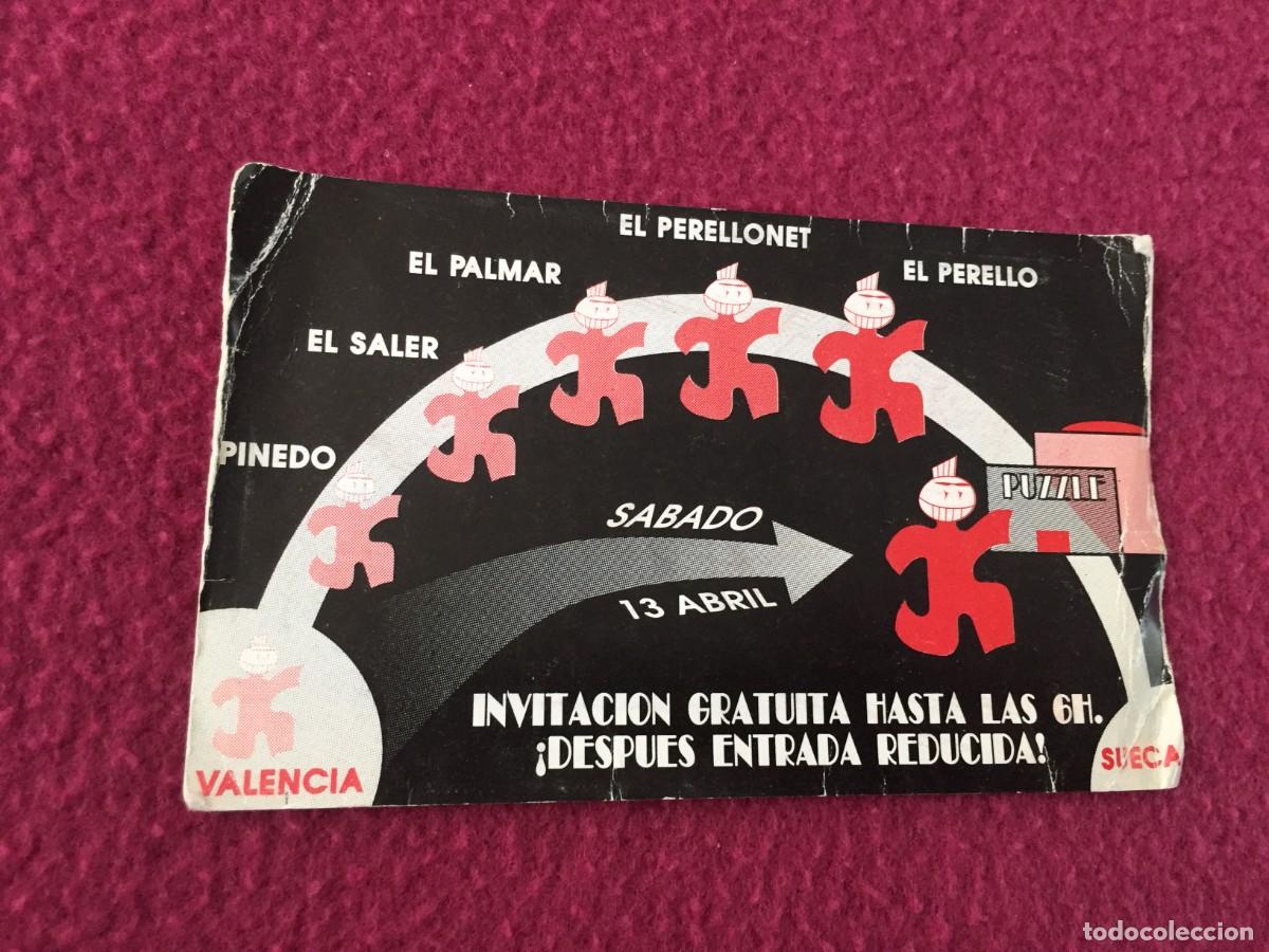Entradas antiguas de conciertos: VIP FLYER INVITACION EN DISCOTECA PUZZLE - VALENCIA A PUZZLE -RUTA DESTROY BAKALAO VALENCIA