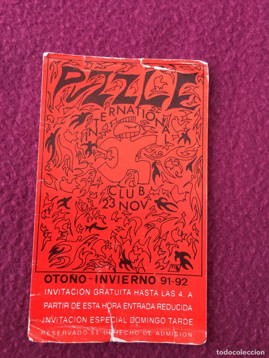 Entradas antiguas de conciertos: VIP FLYER INVITACION EN DISCOTECA INTERNACIONAL - 91-92 -RUTA DESTROY BAKALAO VALENCIA