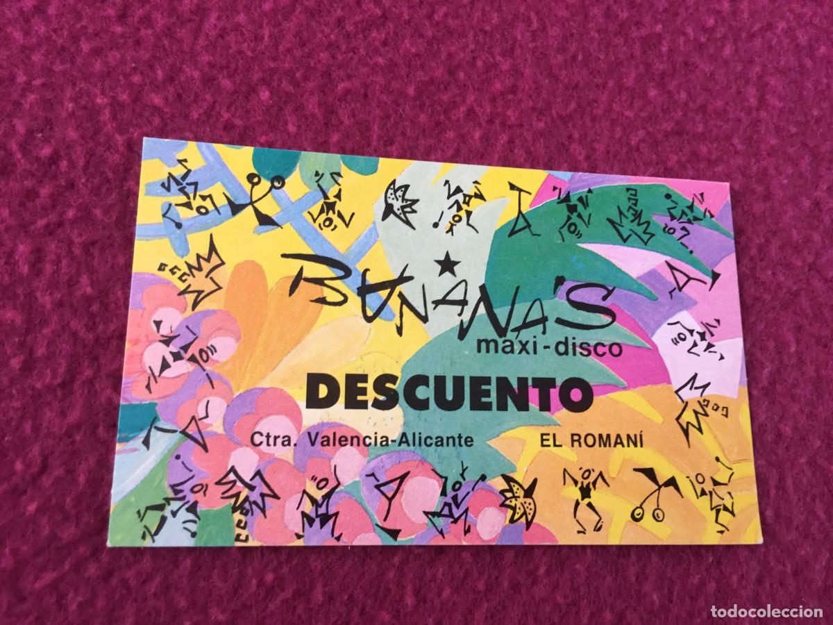 Entradas antiguas de conciertos: FLYER ENTRADA INVITACION - DISCOTECA BANANA'S BANANAS VALENCIA