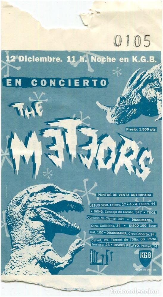 Entradas antiguas de conciertos: The Meteors - En concierto - Ticket entrada - Sala KGB Barcelona